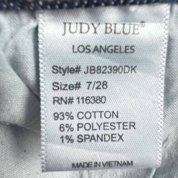 Judy Blue Jeans 7/28 Hi Rise Cropped Slim Stretch Denim Style 82390 - Picture 12 of 15